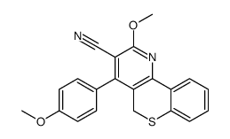 2-methoxy-4-(4-methoxyphenyl)-5H-thiochromeno[4,3-b]pyridine-3-carbonitrile结构式