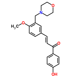 (2E)-1-(4-Hydroxyphenyl)-3-[4-methoxy-3-(4-morpholinylmethyl)phenyl]-2-propen-1-one Structure
