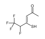 5,6,6,6-tetrafluoro-4-sulfanylhex-3-en-2-one结构式