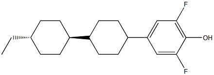 4-[(反式,反式)-4'-乙基[1,1'-联环己基]-4-基]-2,6-二氟苯酚结构式