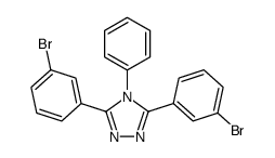 3,5-Bis(3-bromophenyl)-4-phenyl-4H-1,2,4-triazole结构式