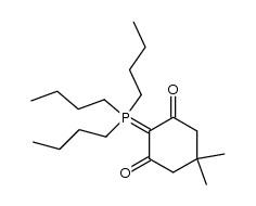 5,5-dimethyl-2-(tributylphosphoranylidene)cyclohexane-1,3-dione结构式
