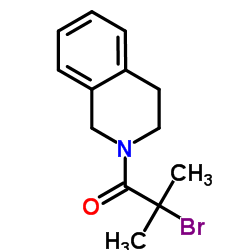 2-Bromo-1-(3,4-dihydro-2(1H)-isoquinolinyl)-2-methyl-1-propanone结构式