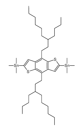 2,6-bis(trimethylstannyl)-4,8-bis-(3-butylnonyl)benzo[1,2-b:4,5-b']dithiophene结构式