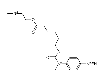 (N'-methyl,N'-4-diazonium phenyl)(N-6-hexanoic acid, 2-(trimethylammonium)ethyl ester)urea Structure