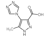 5-Methyl-4-(4H-1,2,4-triazol-4-yl)-1H-pyrazole-3-carboxylic acid结构式
