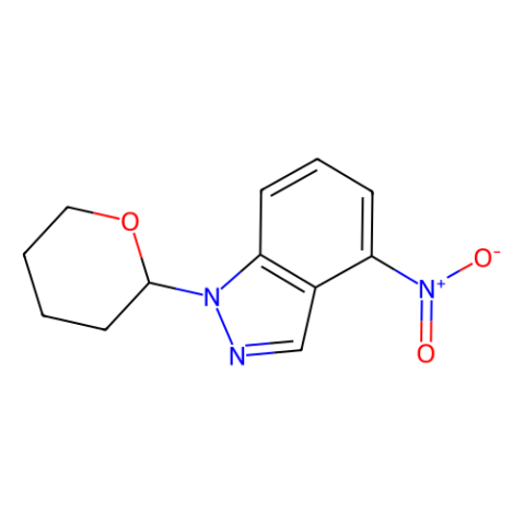 4-nitro-1-(tetrahydro-2H-pyran-2-yl)-1H-indazole结构式