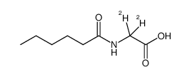 N-Hexanoylglycine-2,2-d2结构式