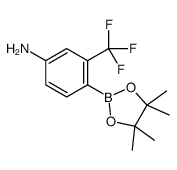 4-(4,4,5,5-tetramethyl-1,3,2-dioxaborolan-2-yl)-3-(trifluoromethyl)aniline Structure