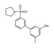 3-methyl-5-(3-pyrrolidin-1-ylsulfonylphenyl)phenol结构式