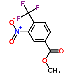 3-硝基-4-三氟甲基苯甲酸甲酯结构式