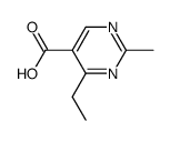 5-Pyrimidinecarboxylic acid, 4-ethyl-2-methyl- (9CI) Structure