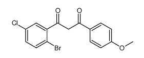 1-(2-bromo-5-chlorophenyl)-3-(4-methoxyphenyl)propane-1,3-dione结构式