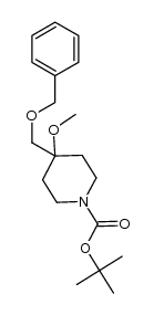 tert-butyl 4-[(benzyloxy)methyl]-4-methoxypiperidine-1-carboxylate结构式