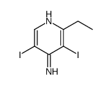 2-Ethyl-3,5-diiodo-4-pyridinamine结构式