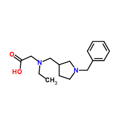 N-[(1-Benzyl-3-pyrrolidinyl)methyl]-N-ethylglycine Structure
