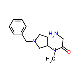 N-(1-Benzyl-3-pyrrolidinyl)-N-methylglycinamide结构式