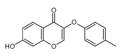 7-hydroxy-3-(4-methylphenoxy)chromen-4-one结构式