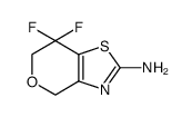 7,7-difluoro-6,7-dihydro-4H-pyrano[3,4-d]thiazol-2-amine结构式