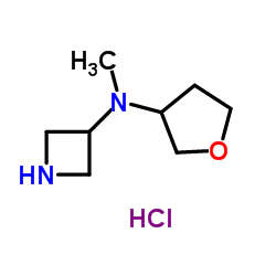 N-甲基-N-(四氢呋喃-3-基)氮杂环丁烷-3-胺盐酸盐结构式