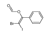 Formic acid (E)-2-bromo-2-iodo-1-phenyl-vinyl ester结构式