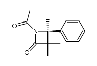 (S)-1-acetyl-3,3,4-trimethyl-4-phenylazetidin-2-one Structure