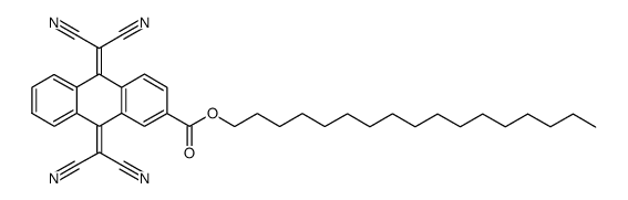 9,10-Bis-dicyanomethylene-9,10-dihydro-anthracene-2-carboxylic acid heptadecyl ester结构式