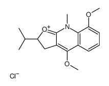 4,8-dimethoxy-9-methyl-2-propan-2-yl-2,3-dihydrofuro[2,3-b]quinolin-9-ium,chloride结构式