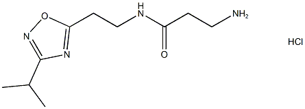 3-Amino-N-(2-(3-isopropyl-1,2,4-oxadiazol-5-yl)ethyl)propanamide hydrochloride Structure