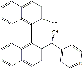 (S)-2-Hydroxy-2’-[(R)-hydroxy(4-pyridyl)methyl]-[1,1’-binaphthalene] structure