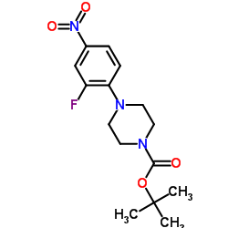 tert-Butyl 4-(2-fluoro-4-nitrophenyl)piperazine-1-carboxylate Structure