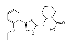2-[[5-(2-ethoxyphenyl)-1,3,4-thiadiazol-2-yl]amino]cyclohexene-1-carboxylic acid结构式