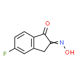 5-氟-2-羟基亚氨基-2,3-二氢-1H-茚-1-酮结构式