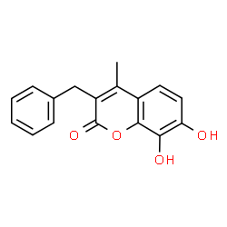 3-Benzyl-7,8-dihydroxy-4-methyl-2H-chromen-2-one结构式