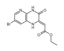 7-bromo-2-ethoxycarbonylmethylene-1,2-dihydro-4H-pyrido[2,3-b]pyrazin-3-one结构式
