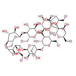 Octakis(6-chloro-6-deoxy)-γ-cyclodextrin Structure
