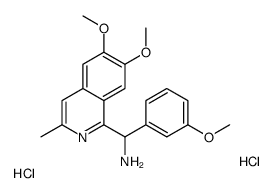 (6,7-dimethoxy-3-methylisoquinolin-1-yl)-(3-methoxyphenyl)methanamine,dihydrochloride Structure