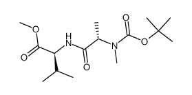 N-[N-[(1,1-DIMETHYLETHOXY)CARBONYL]-N-METHYL-L-ALANYL]-L-VALINE, METHYL ESTER Structure
