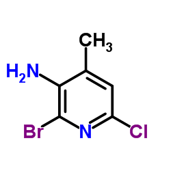 2-Bromo-6-chloro-4-methyl-3-pyridinamine结构式