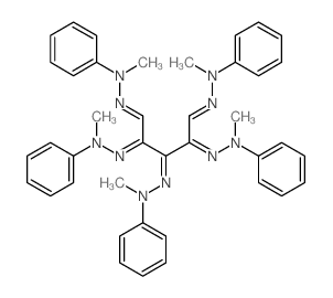 N-methyl-N-[[(1Z,2Z,4Z,5Z)-1,2,4,5-tetrakis(methyl-phenyl-hydrazinylidene)pentan-3-ylidene]amino]aniline Structure