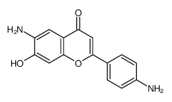 4H-1-Benzopyran-4-one,6-amino-2-(4-aminophenyl)-7-hydroxy-(9CI) Structure