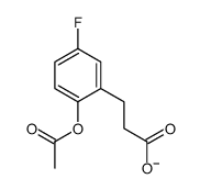 3-(2-acetyloxy-5-fluorophenyl)propanoate结构式