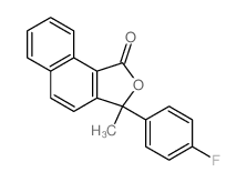 3-(4-Fluorophenyl)-3-methylnaphtho(1,2-c)furan-1(3H)-one结构式