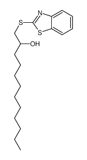 1-(1,3-benzothiazol-2-ylsulfanyl)dodecan-2-ol结构式