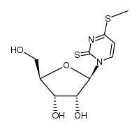 4-methylsulfanyl-1-(β-D-ribofuranosyl)pyrimidine-2(1H)-thione结构式