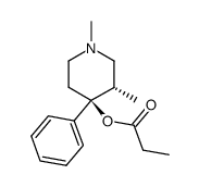 Propionic acid (3S)-1,3α-dimethyl-4-phenylpiperidine-4β-yl ester结构式