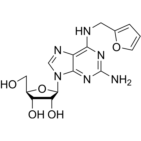 N6-Furfuryl-2-aminoadenosine Structure