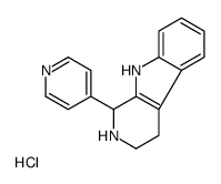 1H-Pyrido(3,4-b)indole, 2,3,4,9-tetrahydro-1-(4-pyridinyl)-, monohydro chloride Structure