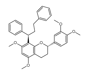 (S)-2-(3,4-dimethoxyphenyl)-8-((R)-1,3-diphenylpropyl)-5,7-dimethoxychroman结构式