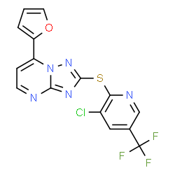 2-([3-CHLORO-5-(TRIFLUOROMETHYL)-2-PYRIDINYL]SULFANYL)-7-(2-FURYL)[1,2,4]TRIAZOLO[1,5-A]PYRIMIDINE picture